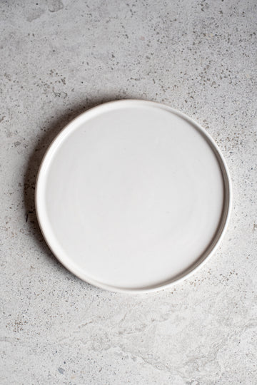 Straight Sided Glossy White Glaze Side Plate