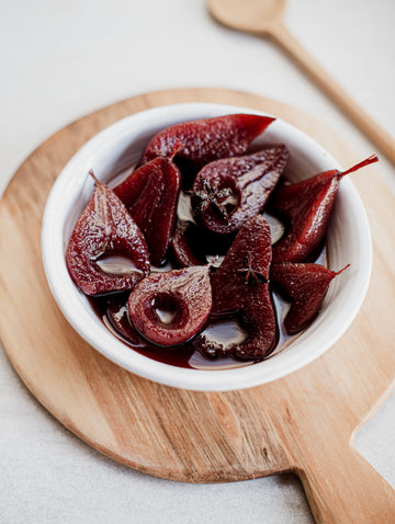 Pears in Red Wine Syrup