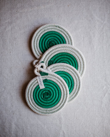 Green Coasters 4 Pack