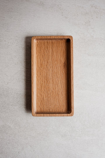 Small Oak Rectangular Bowl