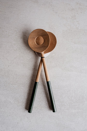 Long Salad Server Green