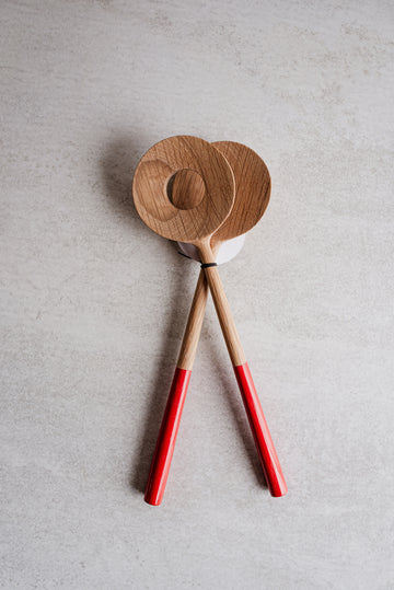 Long Salad Server Red