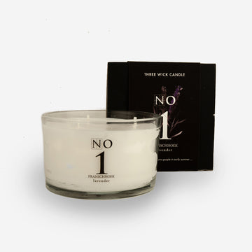 Three Wick Candle NO.1 Franschhoek Lavender