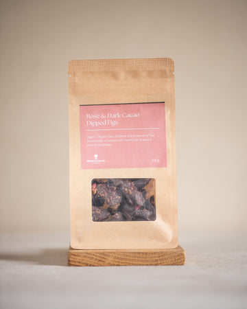Rose & Dark Cacao Dipped Figs 100g