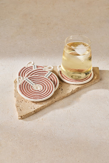 Ivory & Rust Coasters 4 Pack