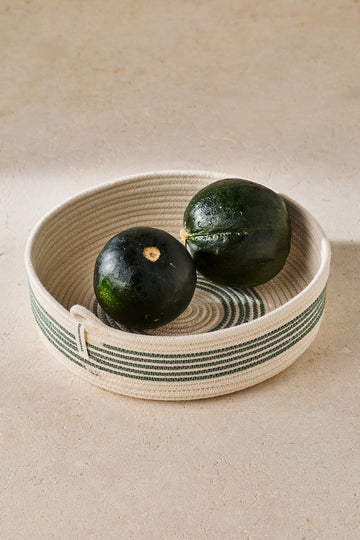 Table Basket Ivory & Sage