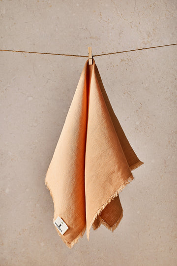 Clay Frayed Edge Napkin 4 Pack
