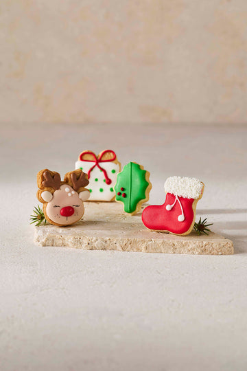 Festive Iced Biscuits 4 pack