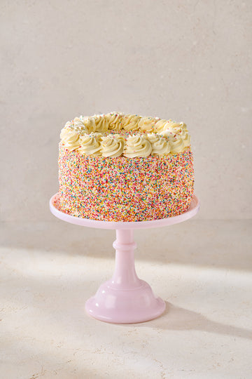 Rainbow Vanilla Birthday Cake