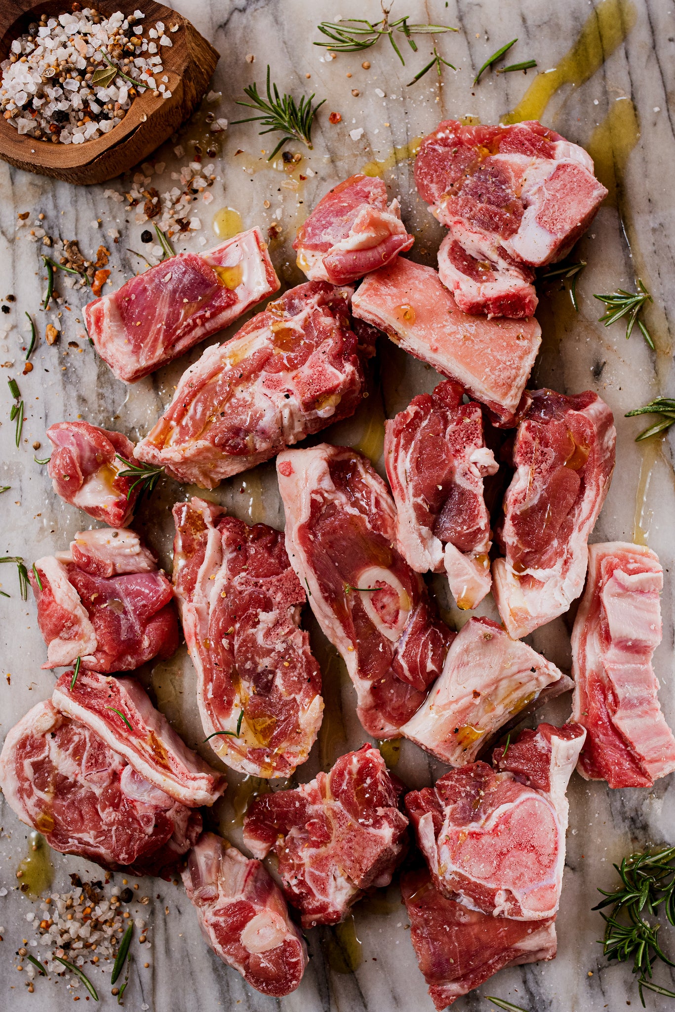 Lamb Stewing Cubes with Bone 1kg