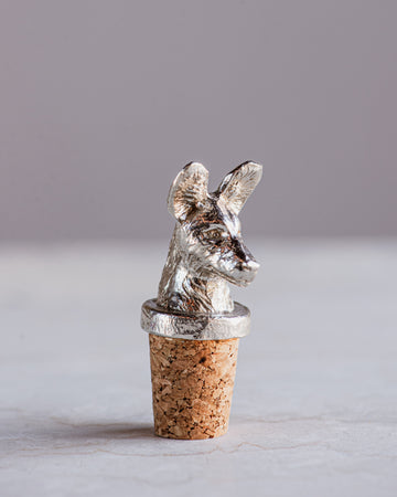 Pewter Wild Dog Wine Stopper