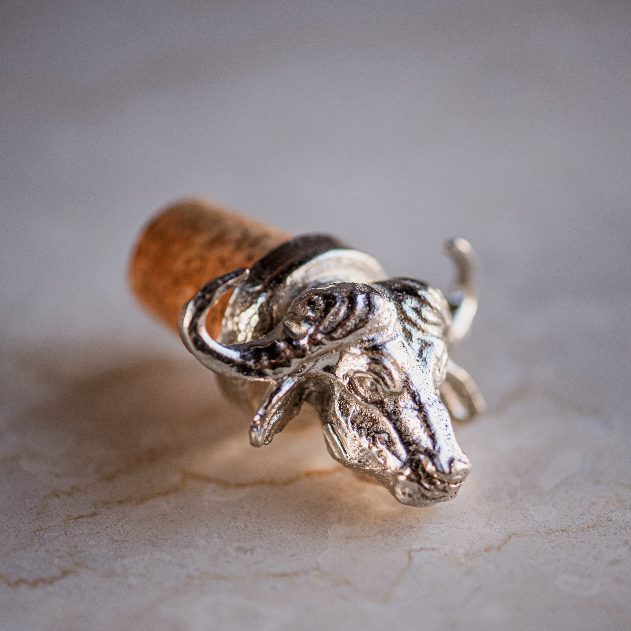 Pewter Buffalo Wine Stopper