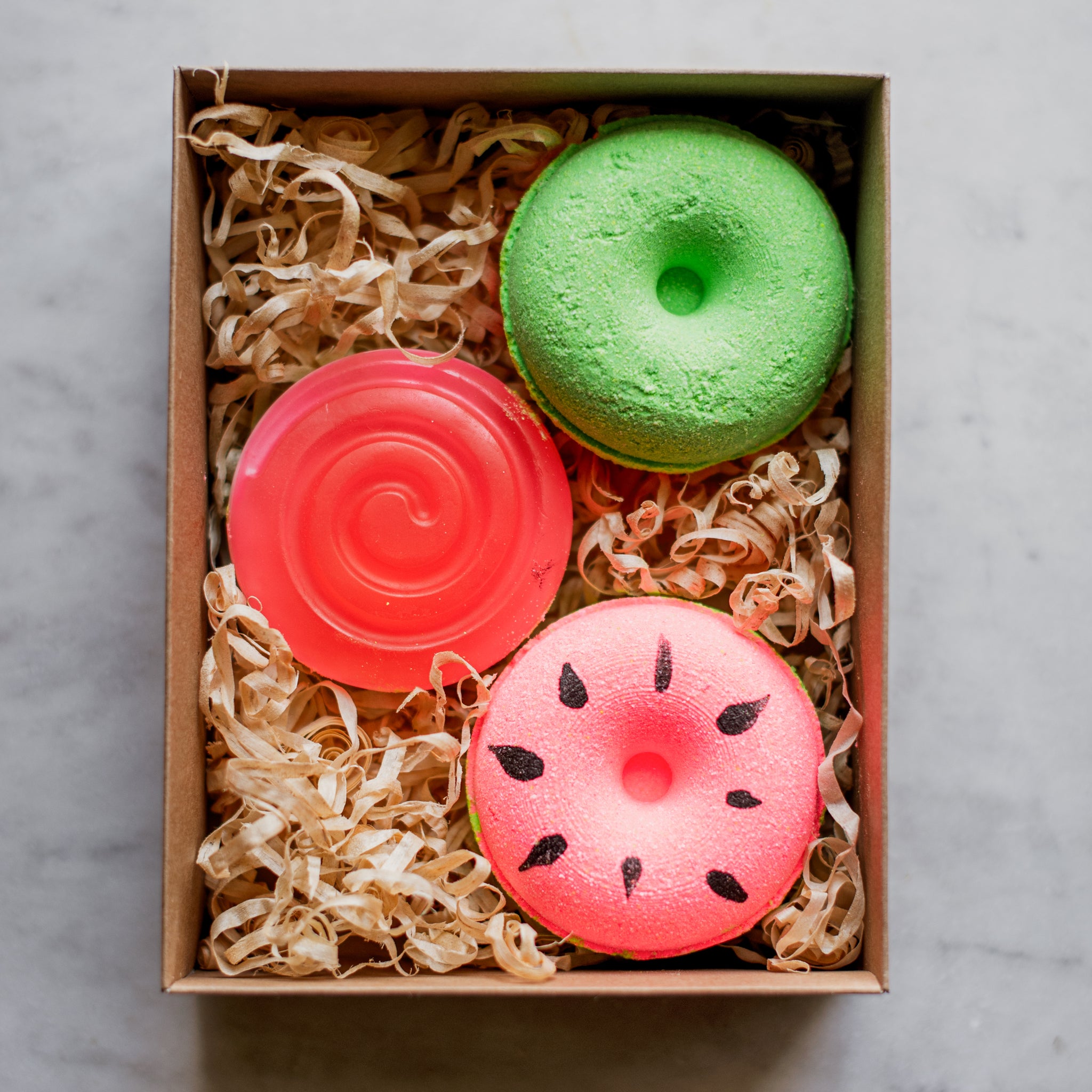 Handcrafted Bath Bombs & Soap Gift Set - Watermelon