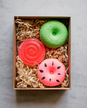 Handcrafted Bath Bombs & Soap Gift Set - Watermelon