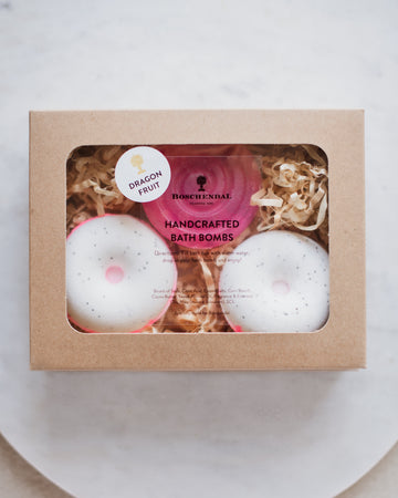 Handcrafted Bath Bombs & Soap Gift Set - Dragon Fruit