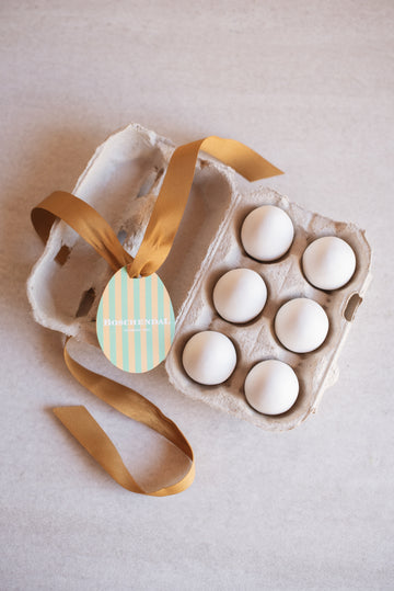 Candied Milk Chocolate White Eggs 6's