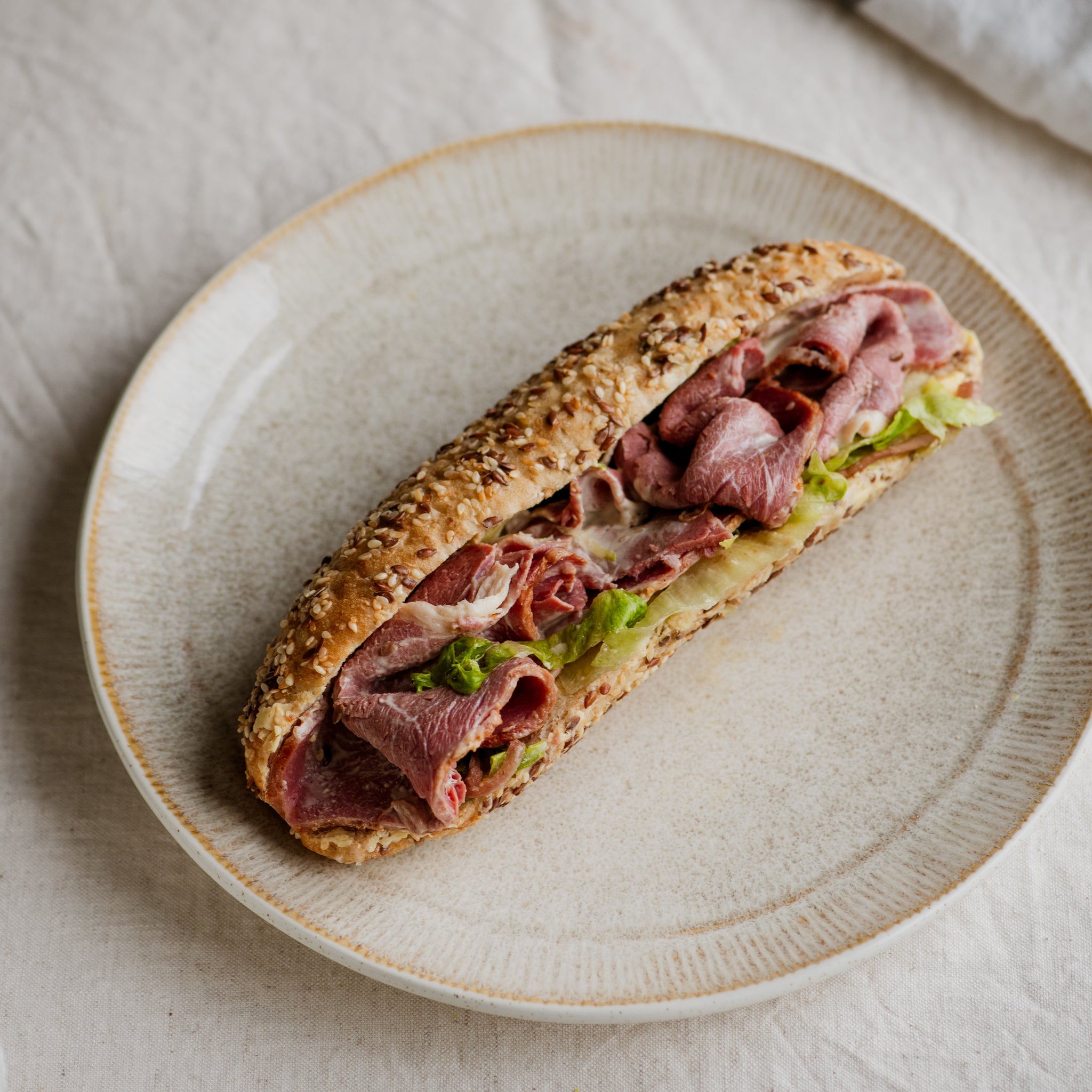 Beef Pastrami & Honey Mustard Seeded Roll 250g