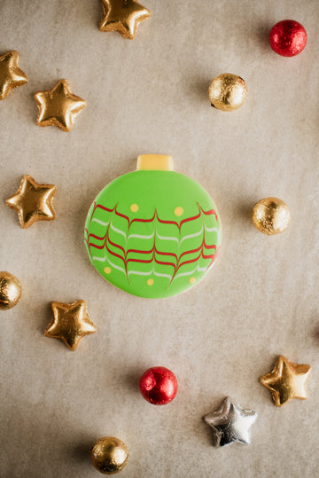 Decorated Cookie - Bauble Assorted Colours