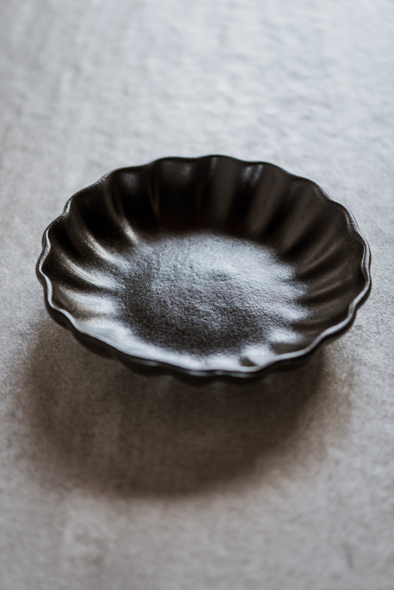 Fluted Bowl - Matt Coal Collection