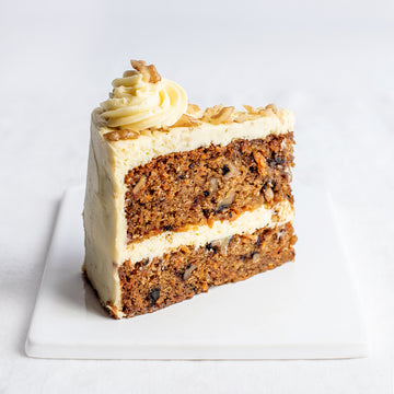 Carrot cake slice (Lacto-Ovo-vegetarian Friendly)