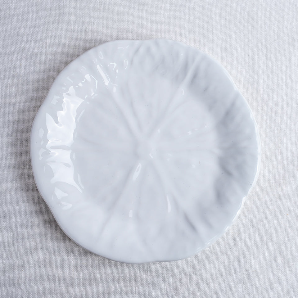Cabbage Side Plate White