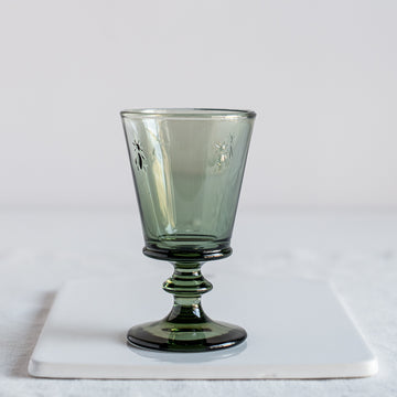 French Bee Wine Glass Green 240ml